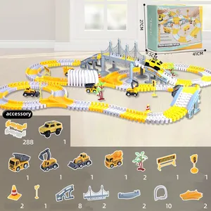 गर्म बिक्री मुक्त स्प्लिंग रेल कार खिलौना सिमुलेशन शहर निर्माण बच्चों की पहेली खिलौना कार