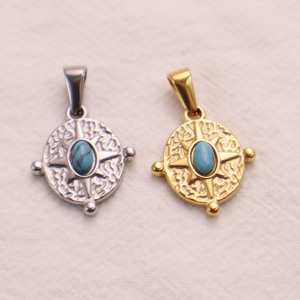 Olivia đá tự nhiên cổ điển sang trọng không thấm nước thép không gỉ quyến rũ và Mặt dây chuyền đối với trang sức làm - Product Image 6