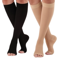 Chaussettes de compression hommes femmes sur le genou 20-30mmhg varices médicales DVT Shin attelles œdème utilisation quotidienne manchette