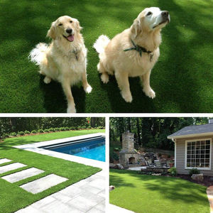 JS 45mm rumput buatan ramah hewan peliharaan rumput serbuk sari tahan lama grosir untuk halaman belakang anjing berjalan - Product Image 2