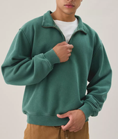 Nouveau Pull à Capuche Homme Populaire en Polaire Délavée Vintage, Demi-Zip, Coupe Ample, Style Streetwear, Chaud et Décontracté pour l'Hiver