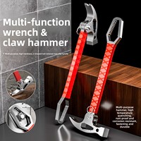 Marteau à griffes et clé multifonctionnel 2-en-1 réglable de 29 cm, de qualité industrielle, haute dureté, fabriqué en Chine