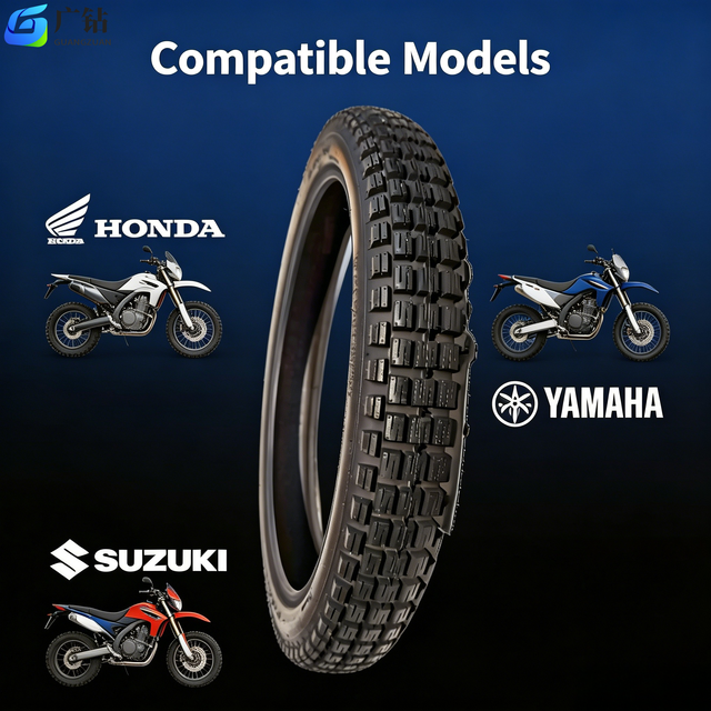 INNOVA 2.75-18 Rubber New Tire Casing Replacement 4PR Ply Black for Yamaha CG125/YBR125 Motorcycle