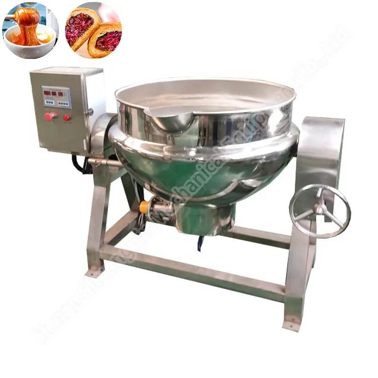 Industrial Mixing Pot Jacketed Kettle For Tomato Curry Paste Melting Machine