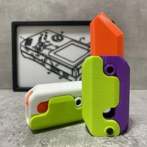 2024 ¡Oferta! Cuchillos de Gravedad 3D de Zanahoria, Juguetes Antiestrés, Tarjeta de Empuje, Cuchillo de Gravedad Impreso en 3D, Cuchillo de Zanahoria, Juguetes para Niños, Regalos - Product Image 2