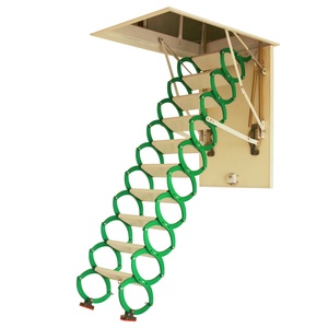 DDP livraison gratuite grenier échelle pliante avec <span class=keywords><strong>trappe</strong></span> porte personnalisé Loft échelle télescopique en aluminium échelle <span class=keywords><strong>coulissante</strong></span> - Product Image 4