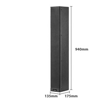 Sistema de Sonido Profesional MORIN PA, Altavoces de Columna para Interiores de 4" X4, Carcasa Pasiva de Madera Contrachapada, 160W/640W