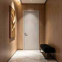 Portes coupe-feu en bois massif QI TAI, isolation acoustique, panneaux en cristal de carbone couleur crème, vente en gros, portes extérieures pour hôtels et chambres