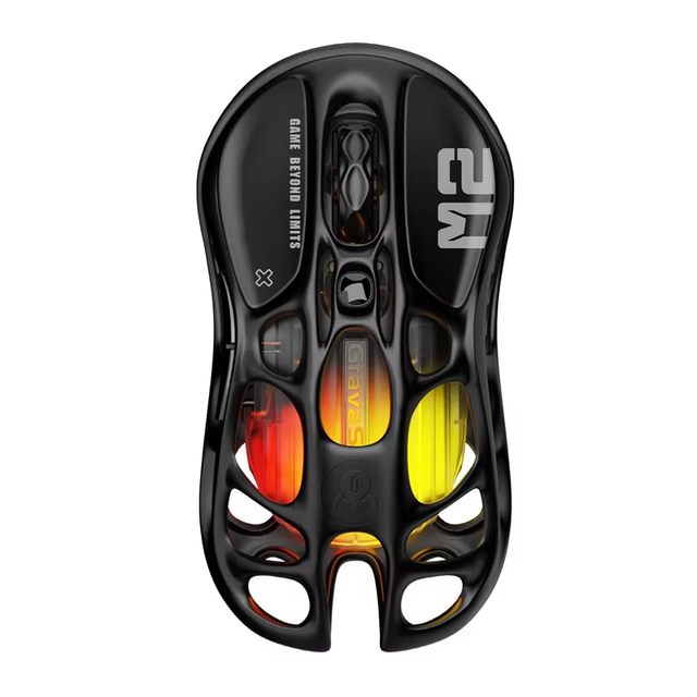 GravaStar Mercury M2 Wireless USB Gaming Mouse 26,000 DPI Optical Tracking PAW3395DM Sensor 79g Lightweight Hollow Design RGB