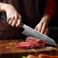 Ensemble de couteaux de chef en acier Damas VG10 de style japonais, couteau Gyutama, couteau de cuisine, couteau à trancher, couteau utilitaire