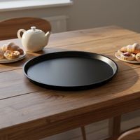 Services de table élégants en grès noir Guangda |   Assiettes et tasses en céramique résistantes au four |   Pour la maison et les restaurants