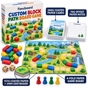 <span class=keywords><strong>Jeu</strong></span> de société de dextérité Fancboard Custom MARBLE MAZE |   Carton plié en quatre parties |   OEM/ODM - Product Image 3