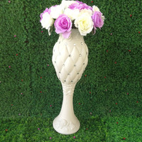Grand vase en plastique blanc pour fleurs, tendance, pour mariage, fête, événement, décoration extérieure