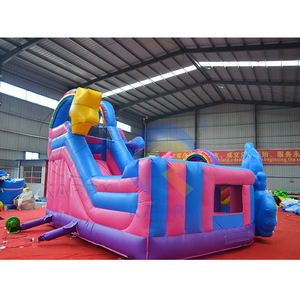 Château gonflable commercial licorne avec toboggan sec pour fêtes - Product Image 5