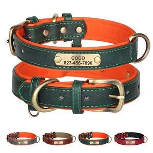 Set Collare e Guinzaglio per Cani Personalizzato 2023, Strisce Riflettenti in Nylon con Targhetta ID Incisa per Cani Piccoli/Grandi, Pitbull - Product Image 1