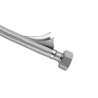 Tuyau de douche flexible tressé en acier inoxydable moderne, anti-explosion, argent/couleur personnalisée, garantie 1 an, pour salle de bain et hôtel