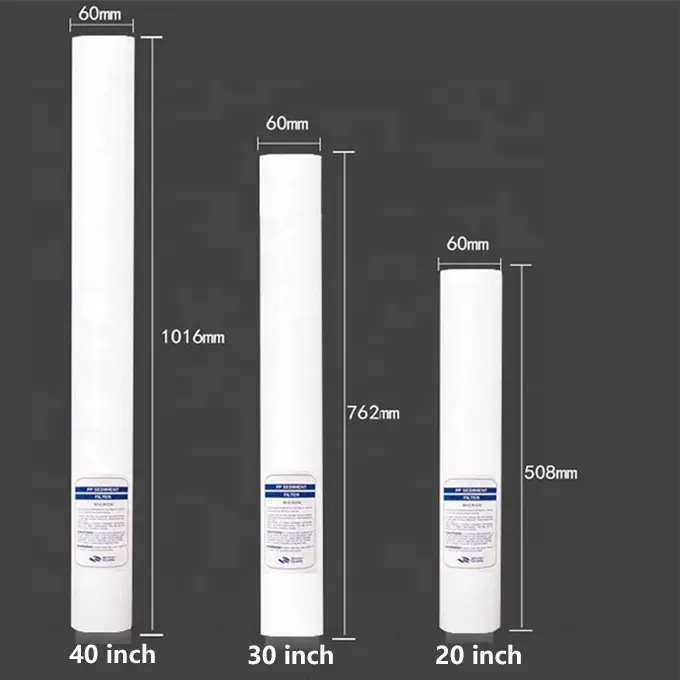 High Technology Supply Water Filtration Safety Security Filter 10 Inch 20 Inch 0.5 Micron 5 Micron PP Water Filter For RO Water