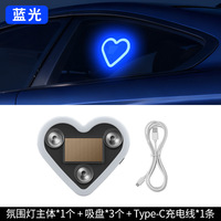 Luz de Neón para Ventana de Coche HE, Forma de Triángulo y Corazón, Material ABS, Control Remoto Inalámbrico, Decoración para Ambiente Exterior
