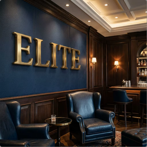 Insegna in Metallo 3D Personalizzata in Ottone Anticato SUS304 di Alta Qualità per Studi Legali, Hotel, Bar, Insegna Pubblicitaria da Parete con Illuminazione - Product Image 3