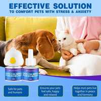 Kit de diffuseur de phéromones calmantes pour chats et chiens, huile essentielle anti-anxiété 100%