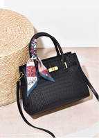 Sac fourre-tout et à bandoulière en similicuir PU pour femme, grande capacité, motif crocodile, double usage, idéal pour le printemps
