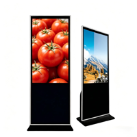 Pantalla LCD Publicitaria Vertical de 86 Pulgadas con Soporte de Pie, Táctil Infrarroja, CMS Integrado, Sistema Operativo Android/Windows para Interiores Digitales