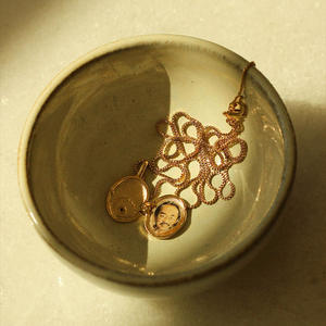 Простой Овальный латунь позолоченный открытый и закрытый Фото Кулон Солнце Луна демон глаз ожерелье - Product Image 5