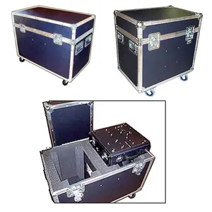 移动头2合1悬挂式ATA箱实用行李箱电缆飞行箱DJ舞台音频照明设备道路箱