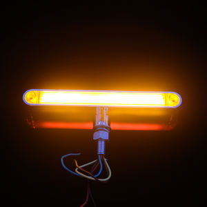 Rouge/Ambre <span class=keywords><strong>LED</strong></span> Double Face Camion Semi Remorque Barres Lumineuses 20LED Étanche Scellé Piédestal Clignotant Arrêt Queue Marqueur 12V - Product Image 5