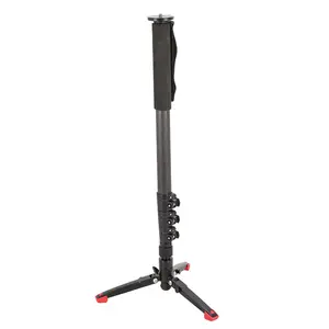 पेशेवर हल्के कार्बन फाइबर Monopod तिपाई डिजिटल कैमरा फोटोग्राफी के लिए Kickstand के साथ