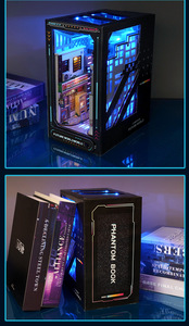 Casa <span class=keywords><strong>de</strong></span> Muñecas <span class=keywords><strong>de</strong></span> Madera DIY TC36, Estilo Cyberpunk Futurista, Mini Modelo Creativo 3D para Decoración <span class=keywords><strong>de</strong></span> Librerías - Product Image 6