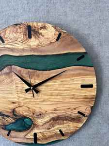 Creative Resin Crafts <b>Wall</b> <b>Clock</b> With Wooden Frame Featuring <b>Unique</b> Artistic Patterns Smooth Texture And Long Lasting - Product Image 6