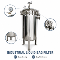 Boîtier de filtre à sac en acier inoxydable de qualité alimentaire pour la bière, le jus, le sirop, l'huile comestible et le traitement des boissons