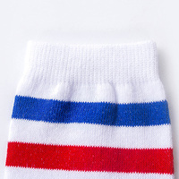 Chaussettes de sport pour étudiants, chaussettes rayées en coton peigné, chaussettes d'uniforme scolaire, chaussettes de football hautes pour garçons et filles