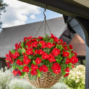 Flores Artificiales de <span class=keywords><strong>Impatiens</strong></span> Simuladas para Decoración de Mesa de Comedor, Jardín, Patio y Exteriores - Product Image 3