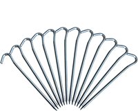 Piquets de tente demi-ronds en acier galvanisé et aluminium en forme de point d'interrogation, accessoire de camping extérieur, piquet de jardin en fil d'acier