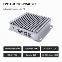 Mini PC Industrial sin Ventilador con Intel Celeron J1900 de Cuatro Núcleos, Doble LAN Gigabit, RS232, RS485, DDR3 para Automatización