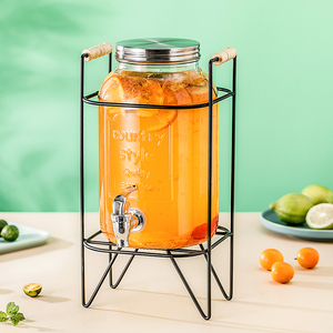 Bình Nước Giải Khát Bằng Thủy Tinh Có Vòi 4l 5l 8l Kèm Giá Đỡ Gỗ <span class=keywords><strong>Yorkshire</strong></span> Sun Tea <span class=keywords><strong>Mason</strong></span> Jar Bình Nước Thủy Tinh Có Vòi - Product Image 4