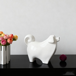 Estatuetas de Cão do Zodíaco Chinês em Resina Esculpida, Artesanato Artístico Colecionável YiDang YD-161 para Sala de Estar e Quarto - Product Image 1