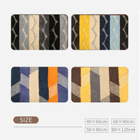 Tapis tufté à la machine antidérapant et lavable en polyester à poils moyens pour entrée de maison