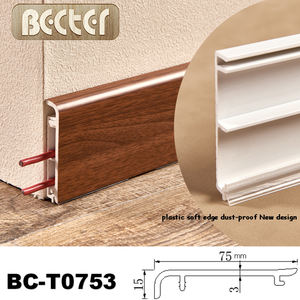 Accessoires de revêtement de sol en PVC 75mm plinthe plinthe métallique - Product Image 3