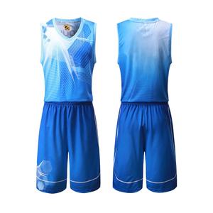 Qipao — uniforme de basket-ball personnalisé, maillot de basket-ball Design de couleur bleu, Design réversible, équipe - Product Image 3