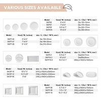 Assiette jetable biodégradable SUMKOKA Party, ronde, en bagasse, 10 pouces, robuste, écologique, compostable, blanche