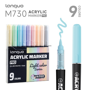 Marcadores Acrílicos de Flujo Directo Languo Rich Pigment, Versión Profesional de 9 Colores, Súper Mezclables para Pintura Artística - Product Image 6