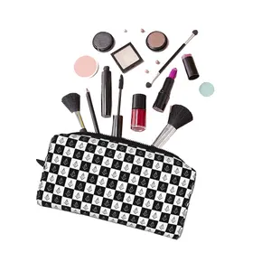 Neoprene Custom Printed Cosmetic Bag Makeup Brushes Bag Creative Pencil Case