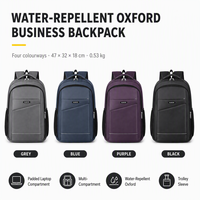 Sac à dos pour ordinateur portable de voyage d'affaires, grande capacité, en tissu Oxford, sac à dos de jour résistant à l'usure pour hommes, adapté aux ordinateurs portables de 13 pouces