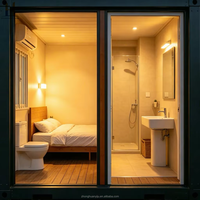 Maisons modulaires en conteneurs à texture bois moderne avec design respirant et véranda confortable pour usage résidentiel et commercial - Zhonghuan Living