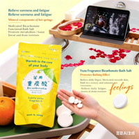 GPP Yuzu Scented Bubble Bath Tablet Garam Mandi Jepang 15g Penutup Aluminium Melembapkan Menenangkan Kulit Perawatan Tubuh yang Menenangkan dari Jepang