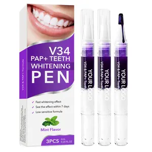 Dentes roxos branqueamento Gel Dentes Mancha Removedor para Adulto V34 Cor Corrector Dentes Whitening Pen