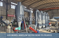 Sécheur à flux d'air pour sciure de bois, machine de séchage rapide, sécheur de copeaux de bois à haute efficacité, sécheur à air chaud pour biomasse, moteur, boîte de vitesses